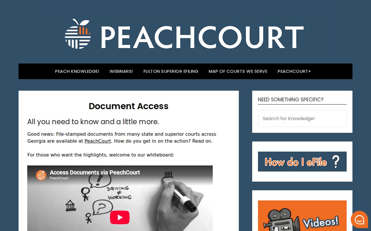 Jenkins County court record document access in PeachCourt