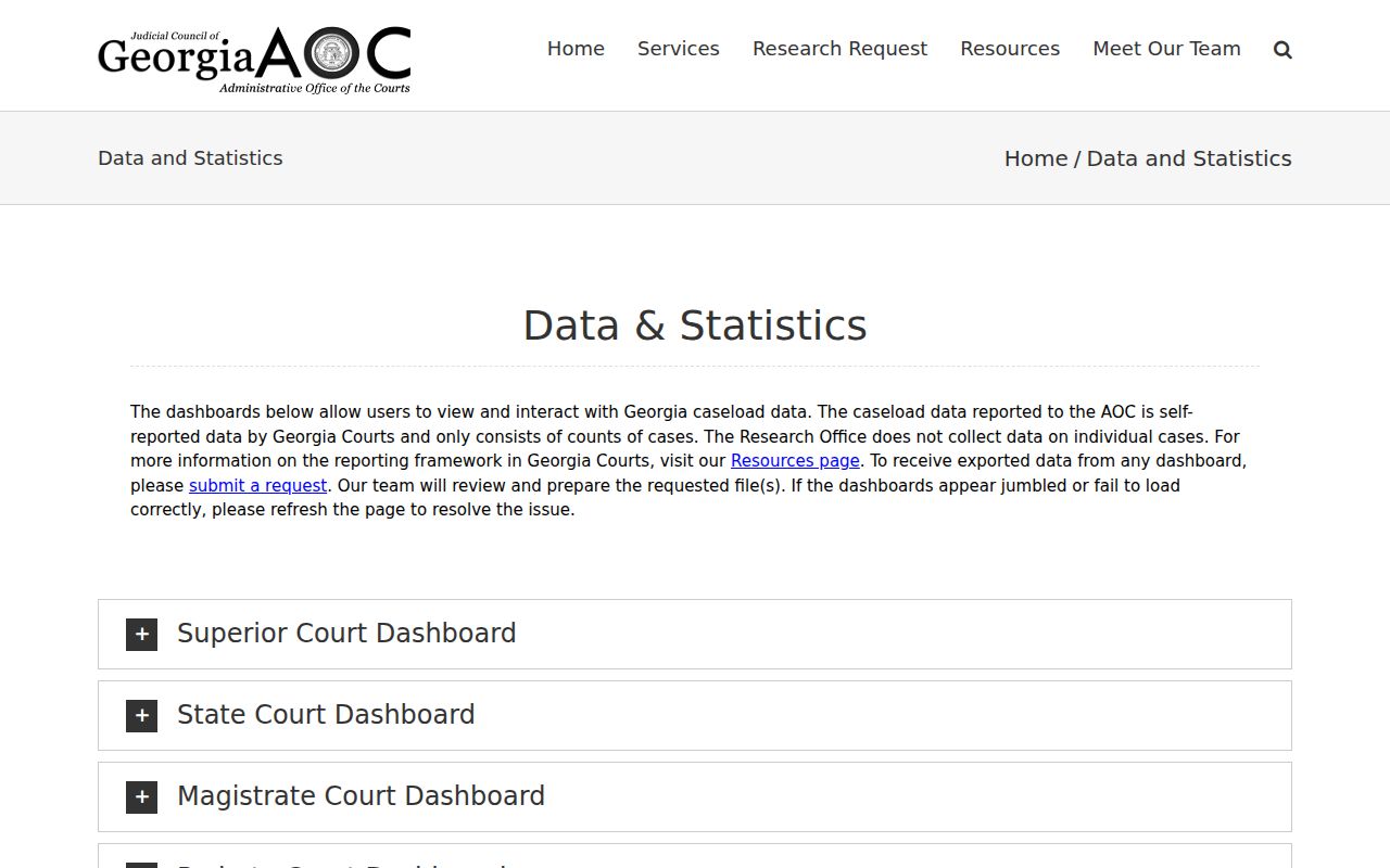 Jenkins County court docket Georgia court statistics portal